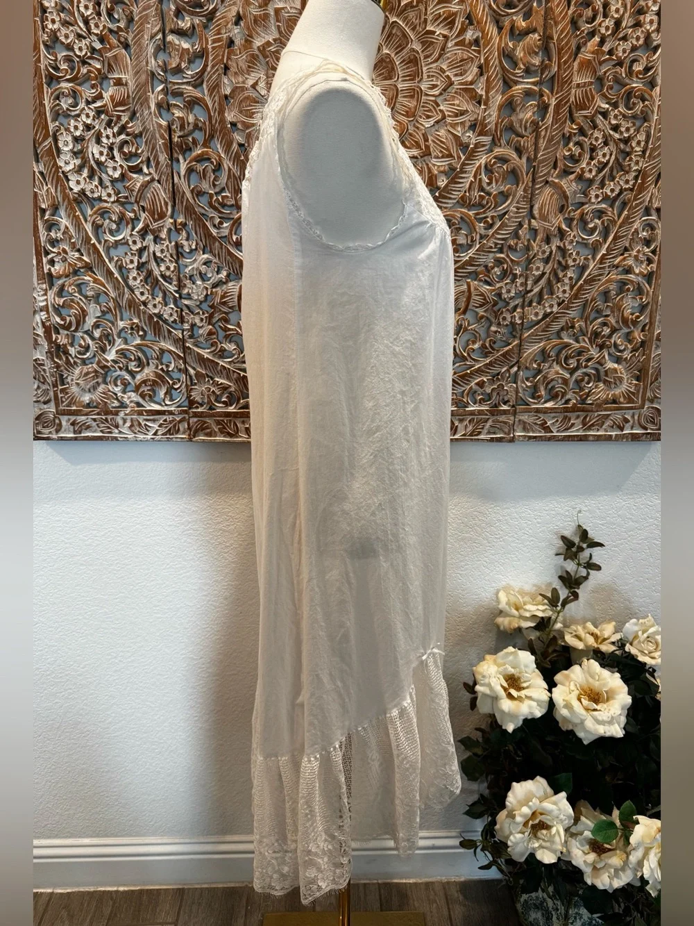 White Rose Katherine Harestad Cotton & Lace Vintage Romantic Victorian Nightgown